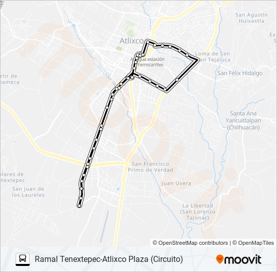 Mapa de RUTA SANTA RITA de autobús