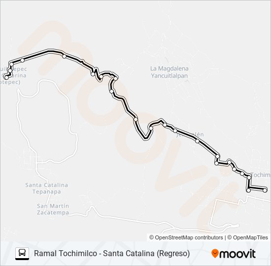 RUTA TOCHIMILCO bus Line Map