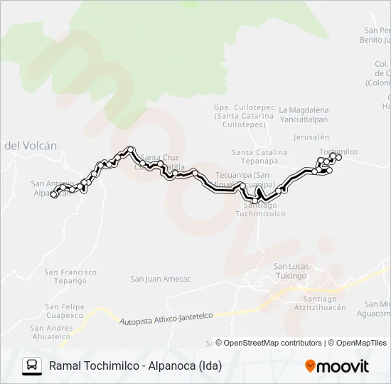 RUTA TOCHIMILCO Bus Line Map