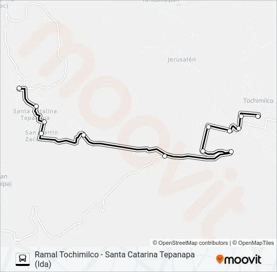 RUTA TOCHIMILCO Bus Line Map