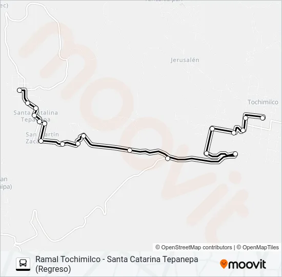 RUTA TOCHIMILCO Bus Line Map