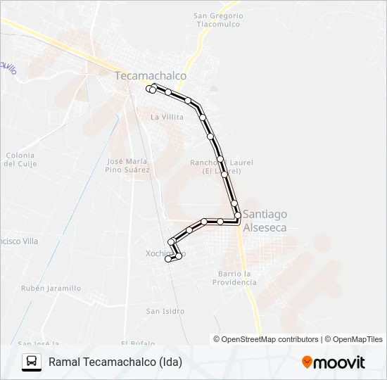 RUTA XOCHIMILCO Bus Line Map
