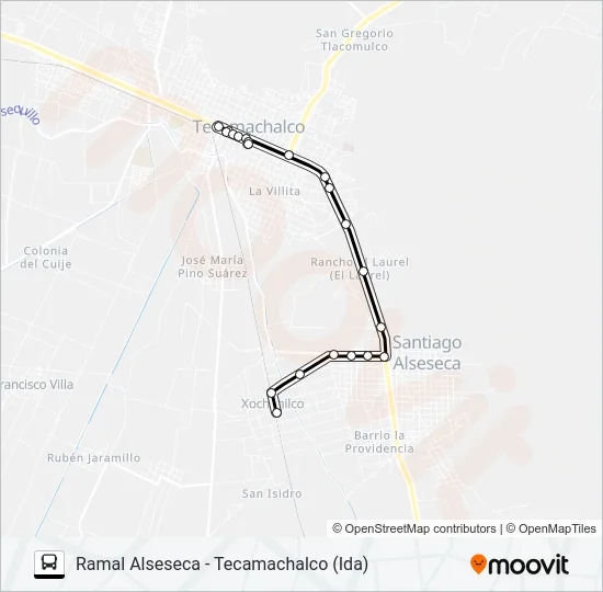 RUTA XOCHIMILCO Bus Line Map