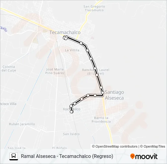 RUTA XOCHIMILCO Bus Line Map