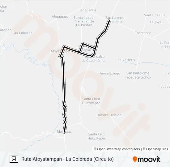 RUTA ATOYATEMPAN Bus Line Map