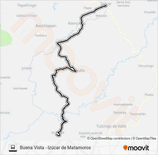 Mapa de RUTA BUENA VISTA de autobús