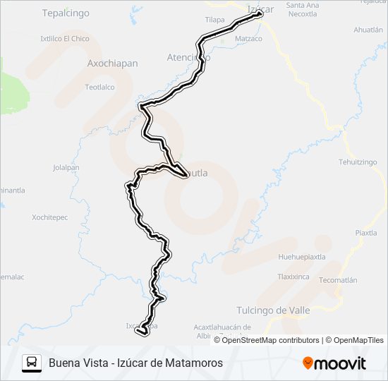 Mapa de RUTA BUENA VISTA de autobús