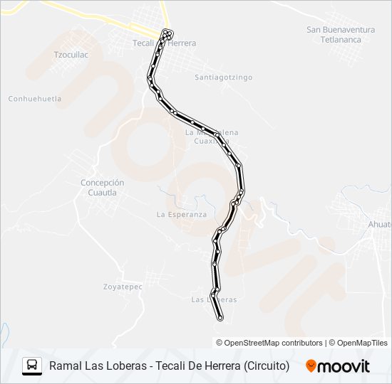 RUTA LAS LOBERAS bus Line Map