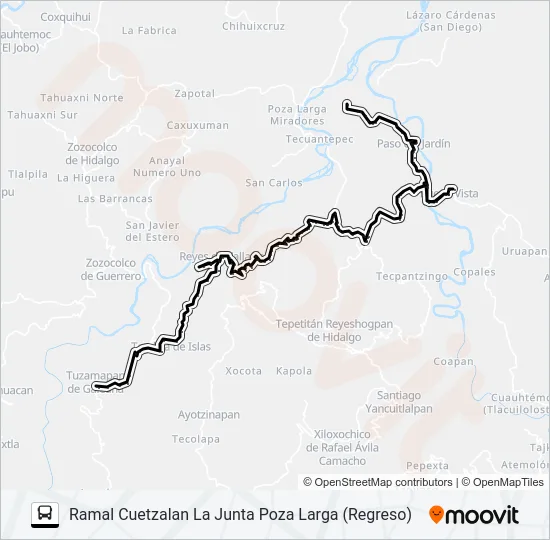 RUTA TEPETZINTLA Bus Line Map