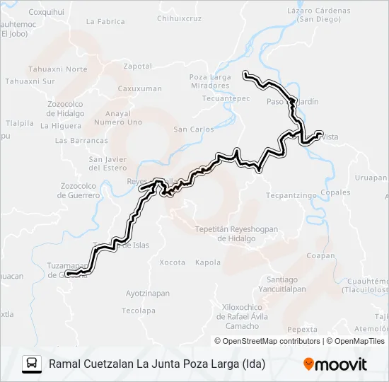 RUTA TEPETZINTLA Bus Line Map