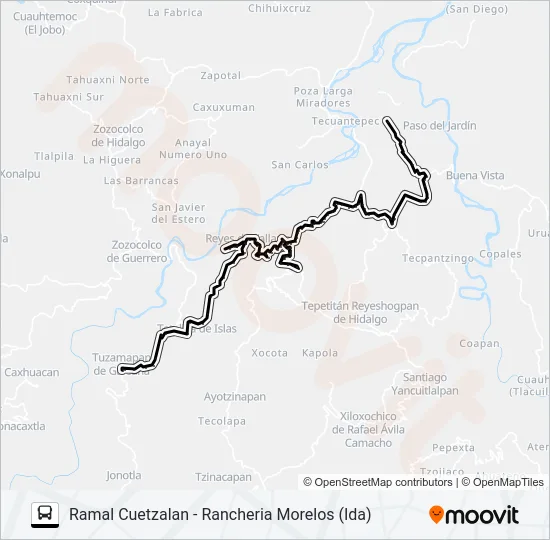 RUTA TEPETZINTLA Bus Line Map