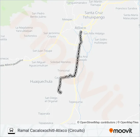 RUTA TEZONTEOPAN Bus Line Map