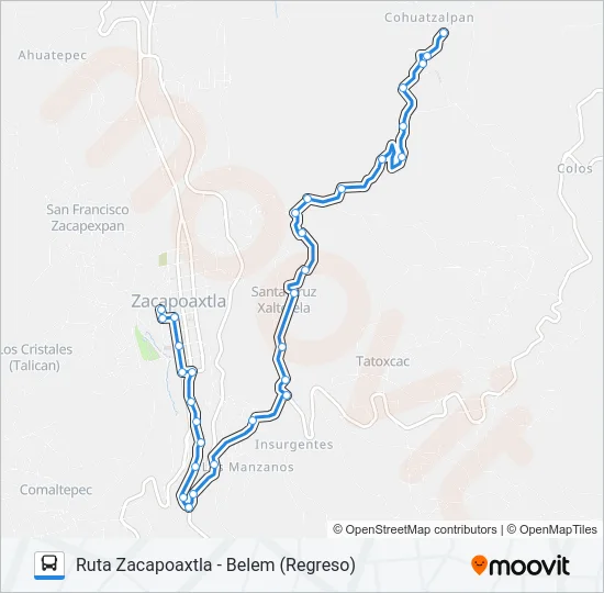 RUTA ZACAPOAXTLA Bus Line Map
