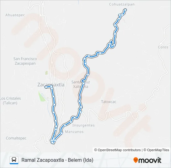 RUTA ZACAPOAXTLA Bus Line Map