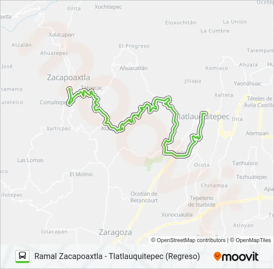 RUTA ZACAPOAXTLA Bus Line Map
