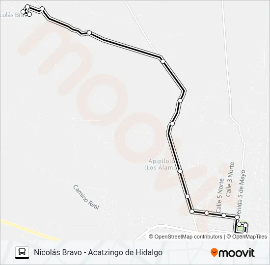 RUTA NICOLÁS BRAVO Bus Line Map