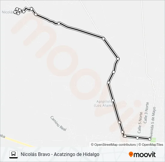 RUTA NICOLÁS BRAVO Bus Line Map