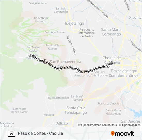 RUTA PASO DE CORTÉS Bus Line Map