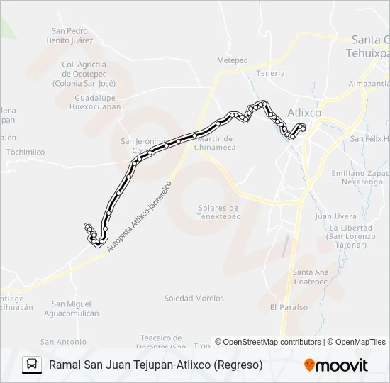 RUTA SAN JUAN TEJUPAN Bus Line Map