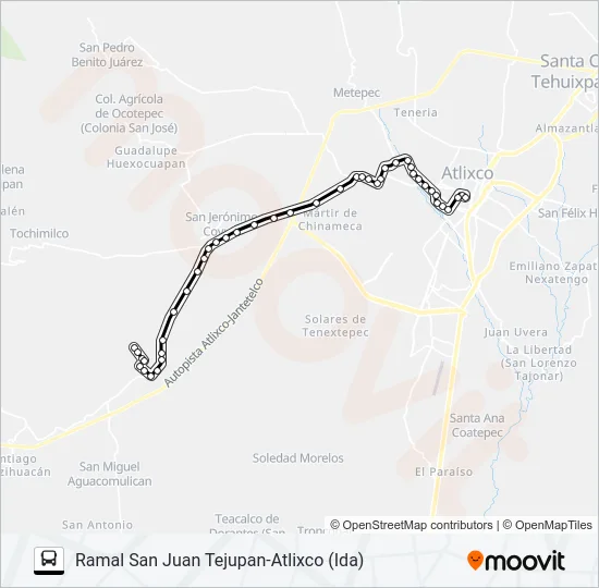 RUTA SAN JUAN TEJUPAN Bus Line Map