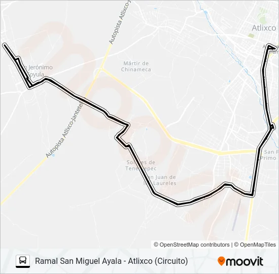 RUTA SAN MIGUEL AYALA Bus Line Map