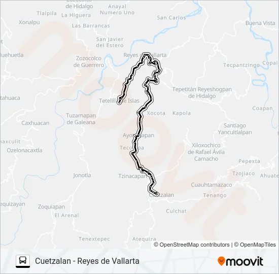 RUTA REYES DE VALLARTA Bus Line Map
