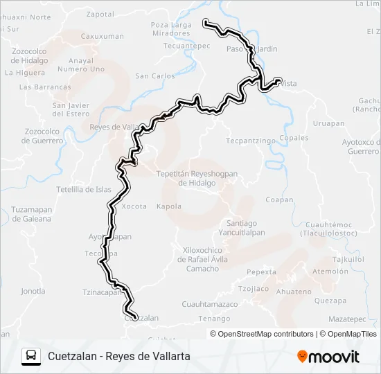 RUTA REYES DE VALLARTA Bus Line Map