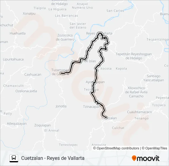 RUTA REYES DE VALLARTA Bus Line Map