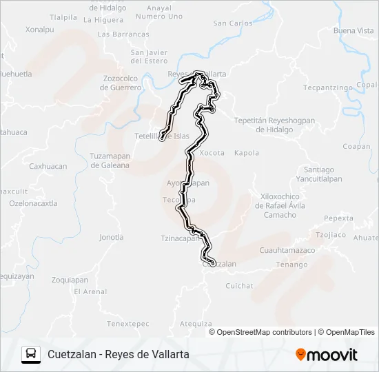 RUTA REYES DE VALLARTA Bus Line Map