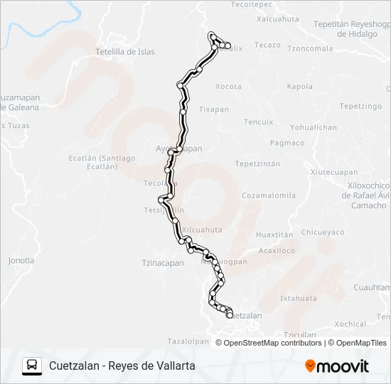 RUTA REYES DE VALLARTA Bus Line Map