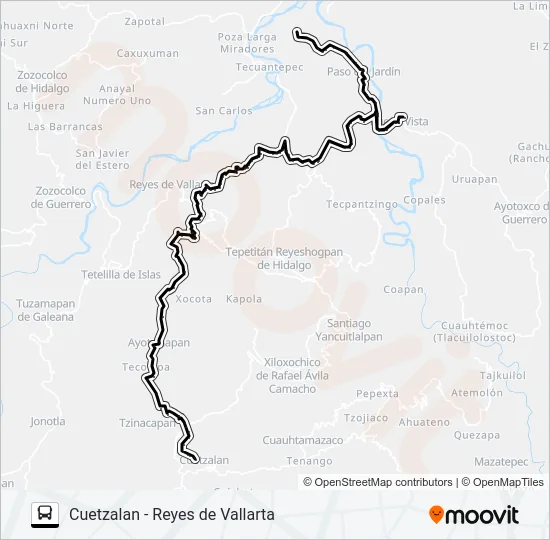 RUTA REYES DE VALLARTA Bus Line Map