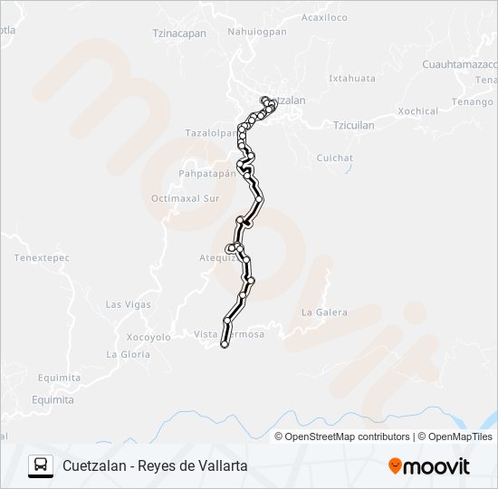 Mapa de RUTA REYES DE VALLARTA de autobús