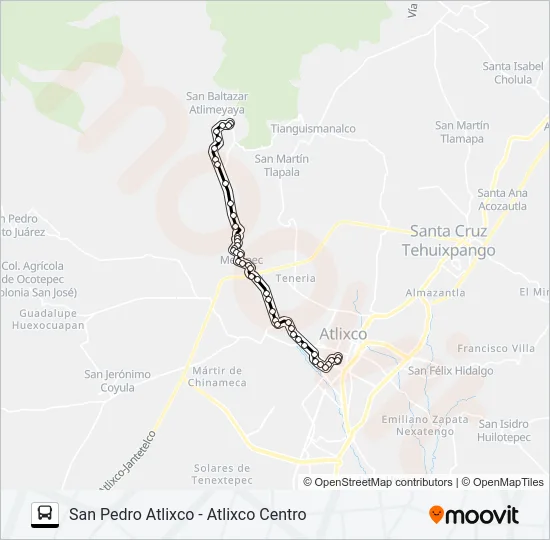 RUTA SAN PEDRO ATLIXCO Bus Line Map