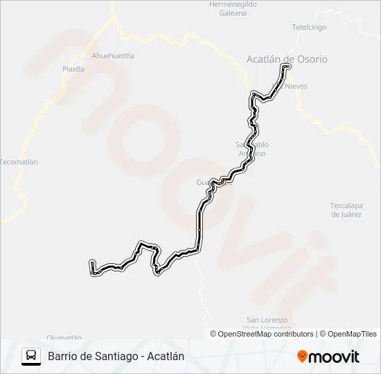 RUTA BARRIO DE SANTIAGO Bus Line Map