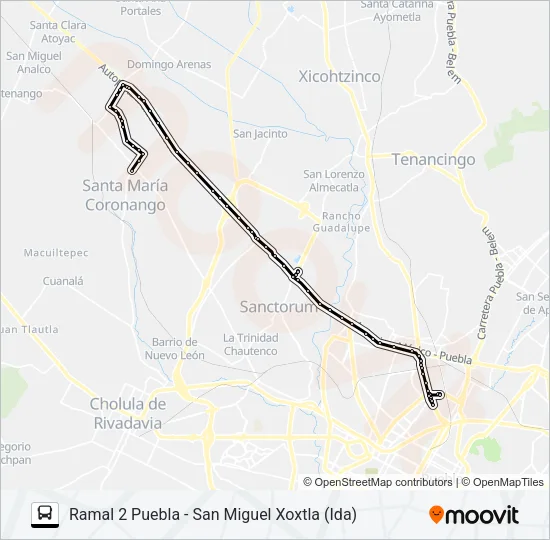 RUTA SAN MIGUEL  XOXTLA Bus Line Map