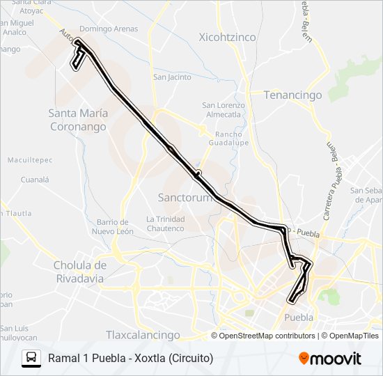 RUTA SAN MIGUEL  XOXTLA bus Line Map