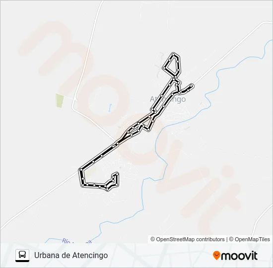 RUTA URBANA DE ATENCINGO Bus Line Map