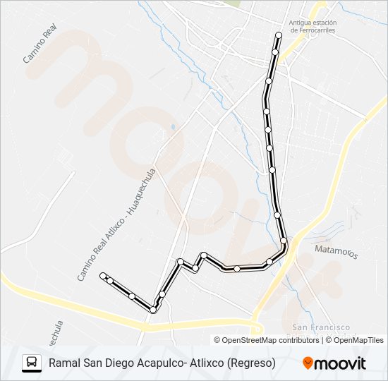 Mapa de RUTA SAN JUAN CASTILLOTLA de autobús