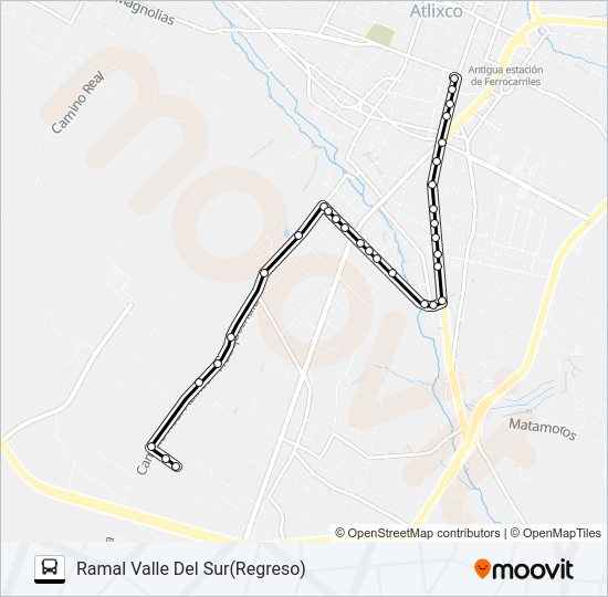 Mapa de RUTA SAN JUAN CASTILLOTLA de autobús