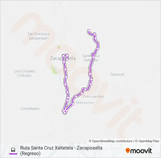 RUTA SANTA CRUZ XALTETECA Bus Line Map