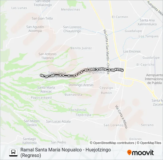 RUTA SANTA MARÍA NOPUALCO Bus Line Map