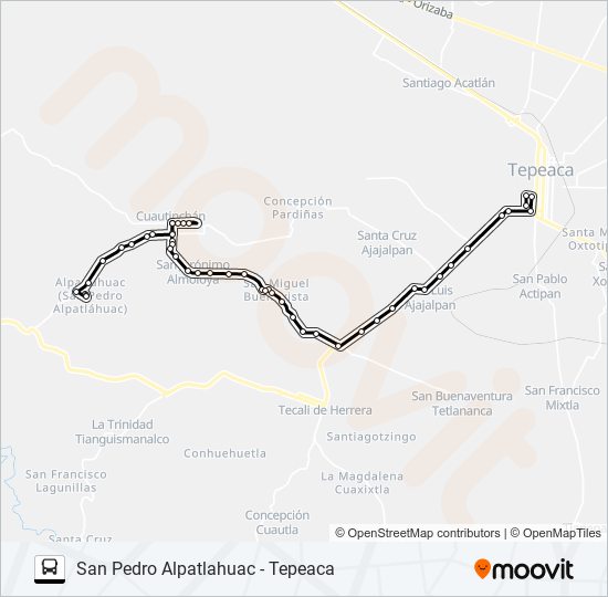 Mapa de RUTA SAN PEDRO ALPATLAHUAC de autobús