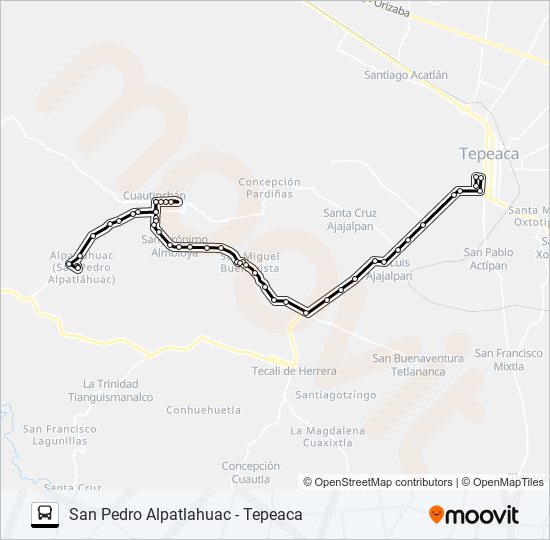 RUTA SAN PEDRO ALPATLAHUAC bus Line Map
