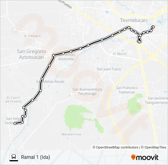 RUTA SAN FELIPE TEOTLALCINGO Bus Line Map