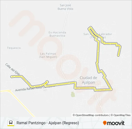RUTA AUTO TRANSPORTES URBANOS Bus Line Map