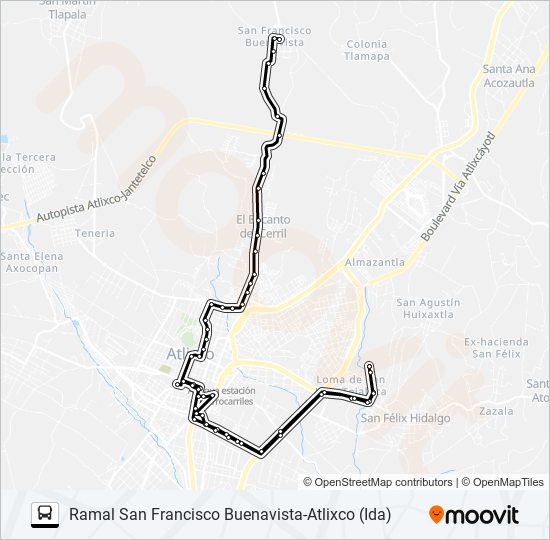 Mapa de RUTA SAN FRANCISCO BUENAVISTA de autobús