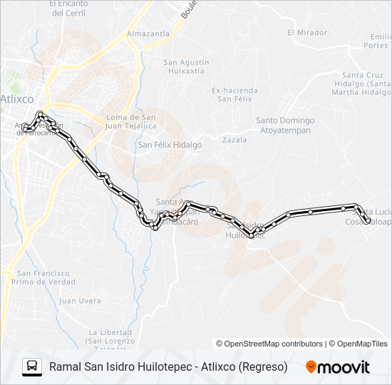Mapa de RUTA SANTA LUCÍA COSAMALOAPAN de autobús