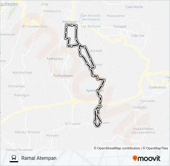 RUTA URBANA BARRIOS Y COLONIAS Bus Line Map