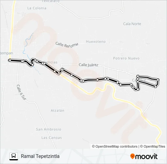 RUTA URBANA BARRIOS Y COLONIAS Bus Line Map