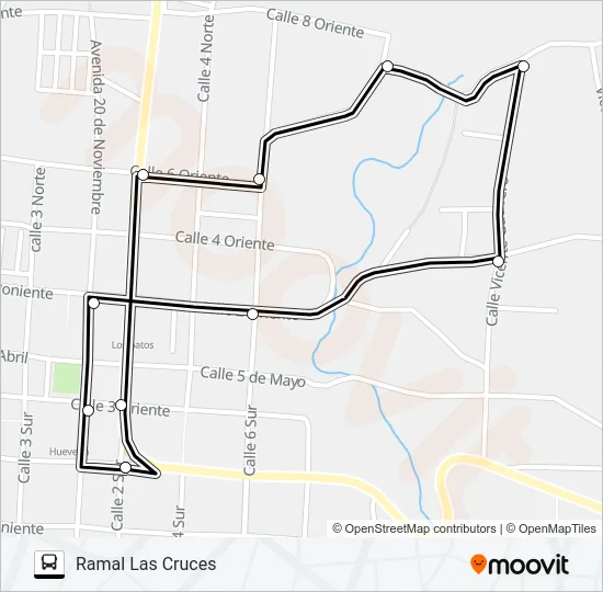 RUTA URBANA BARRIOS Y COLONIAS Bus Line Map